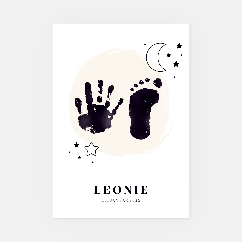 Hand- und Fussabdruckbild Leonie