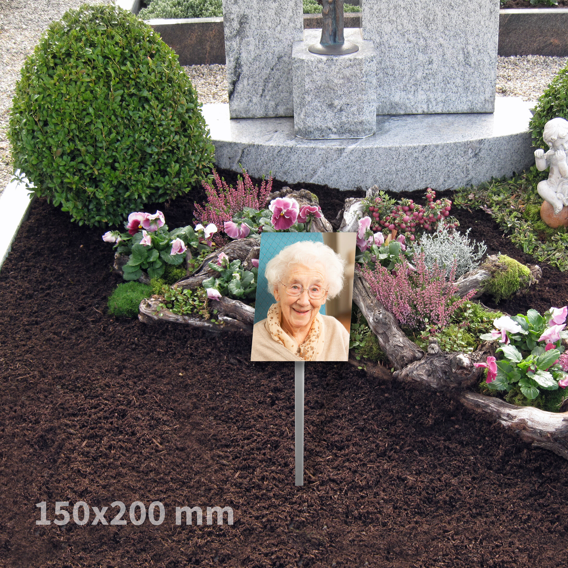 Grabschild mittel mit Steckprofil