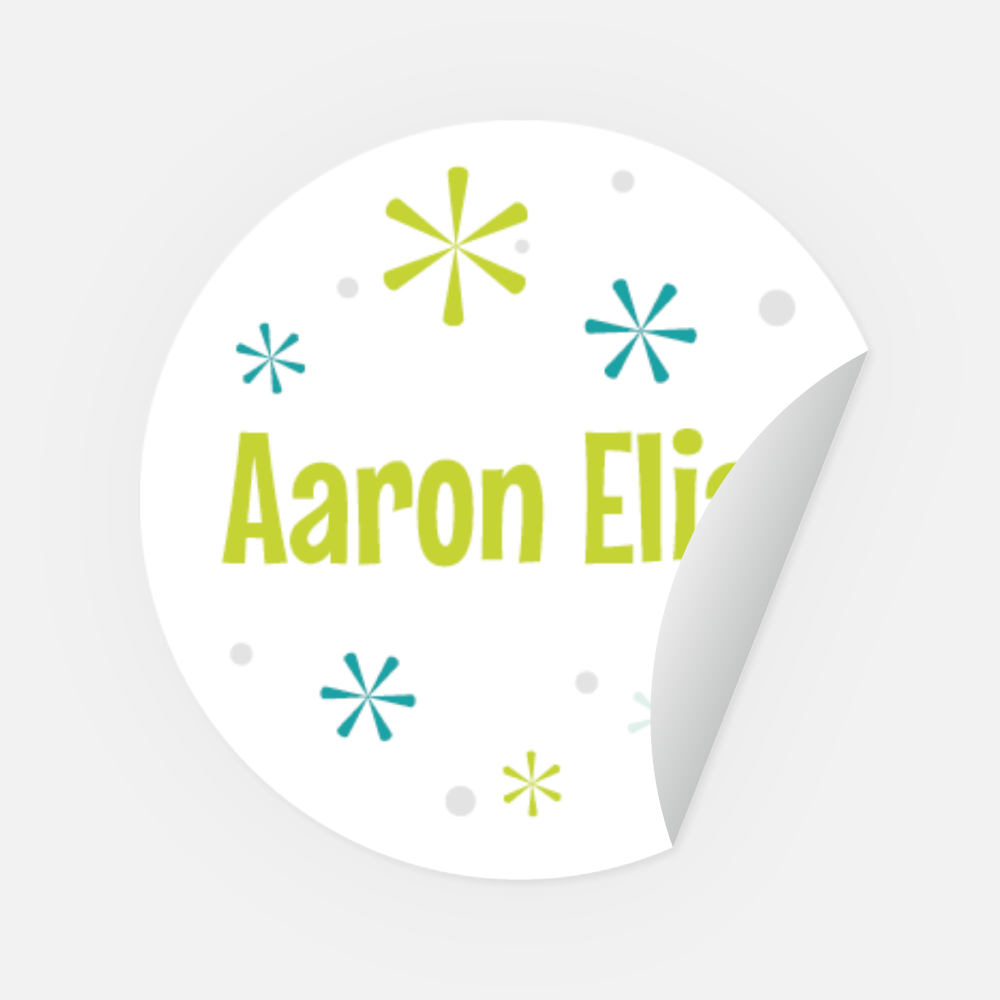 Sticker Aaron rund 30 mm