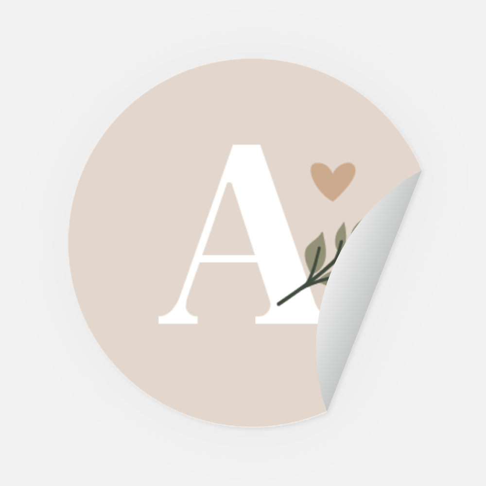 Sticker Aiden rund 30 mm
