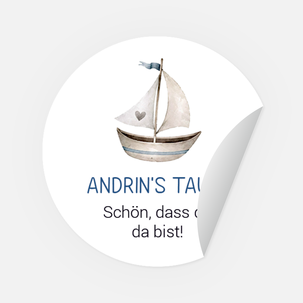 Sticker Andrin rund 45 mm