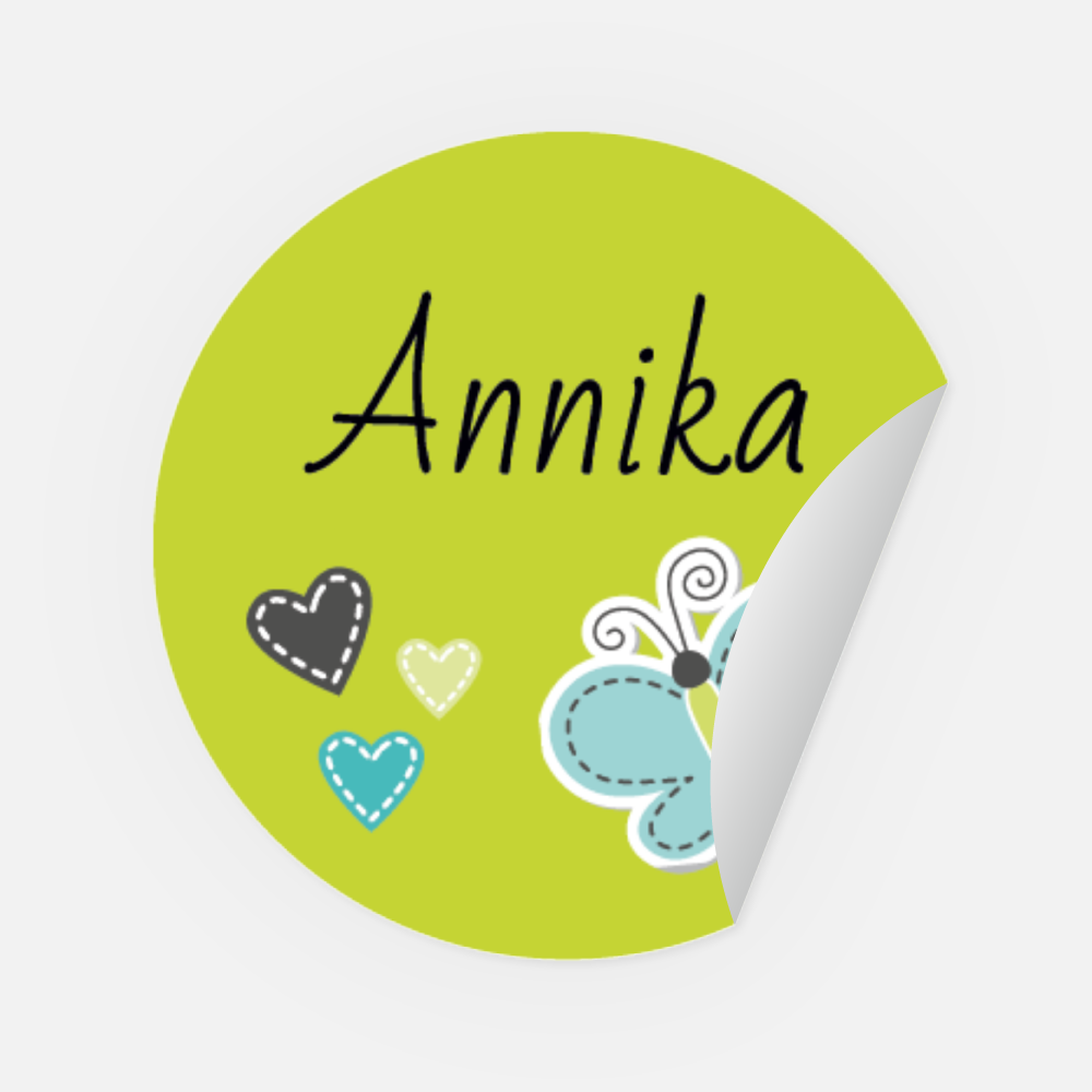 Sticker Annika rund 30 mm