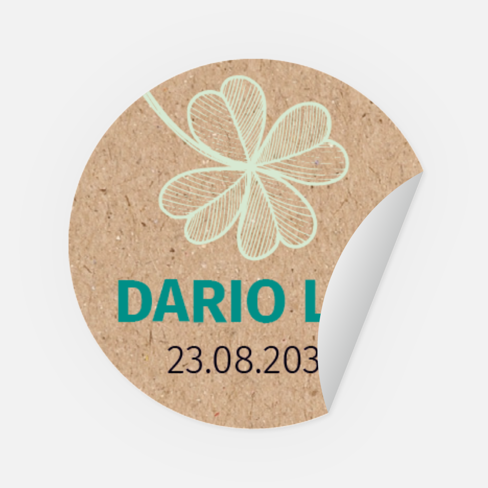 Sticker Dario rund 30 mm