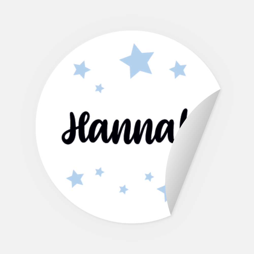 Sticker Hannah rund 30 mm