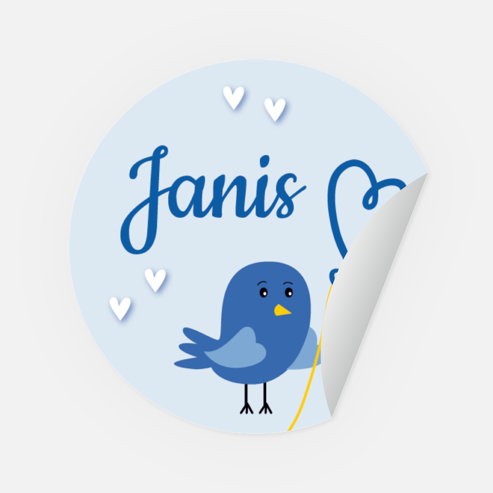 Sticker Janis rund 45 mm