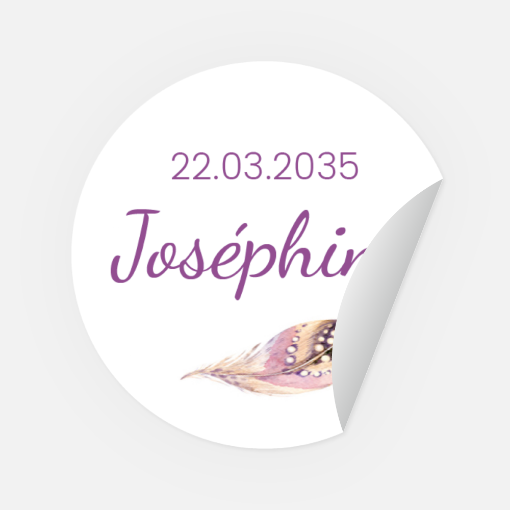 Sticker Josephine rund 45 mm