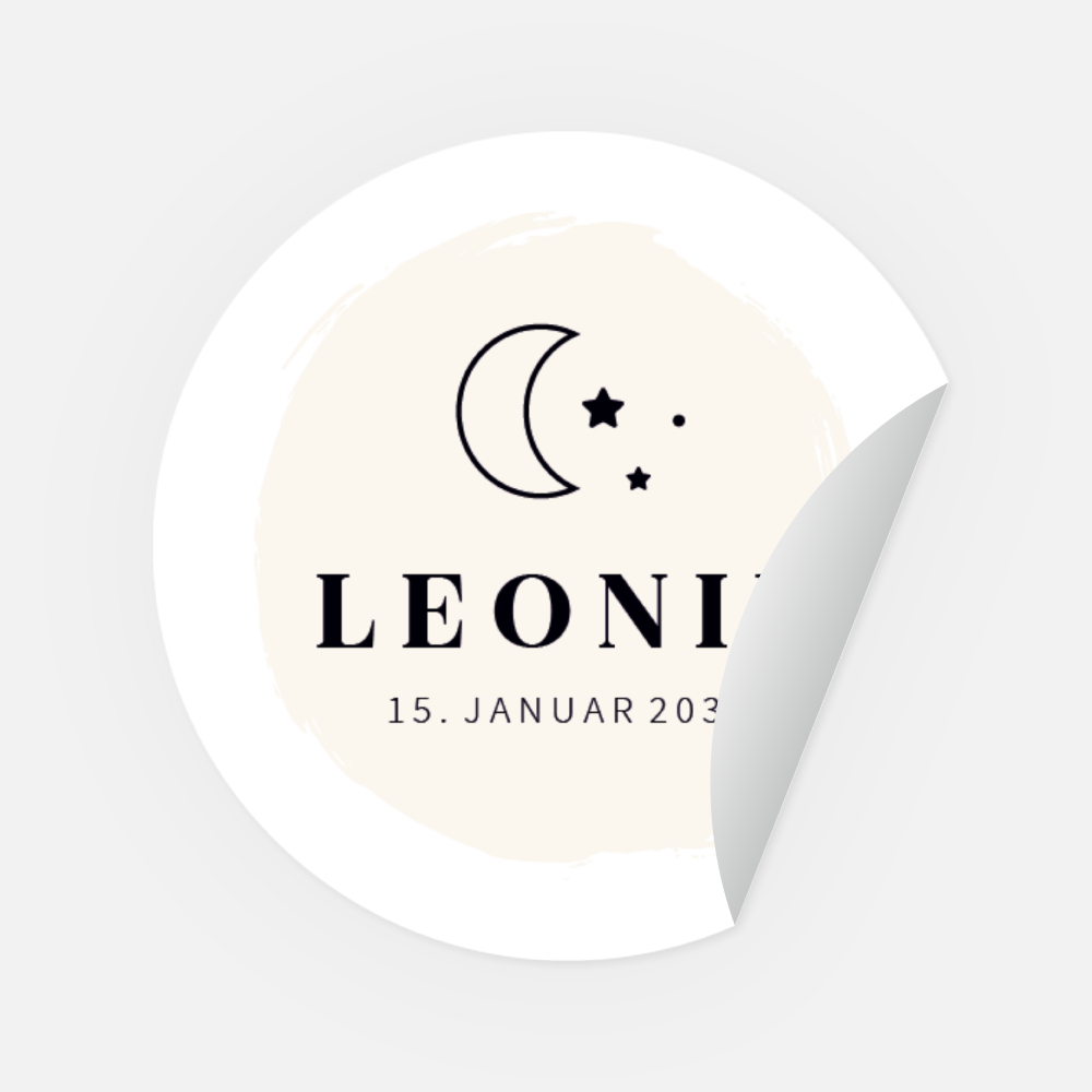 Sticker Leonie rund 45 mm