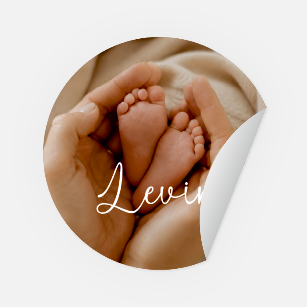 Sticker Levin rund 45 mm