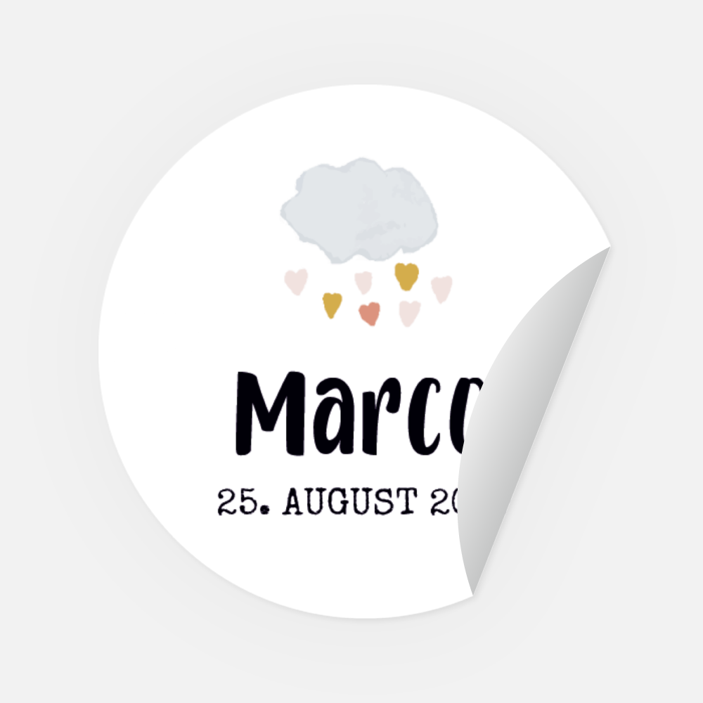 Sticker Marco rund 45 mm