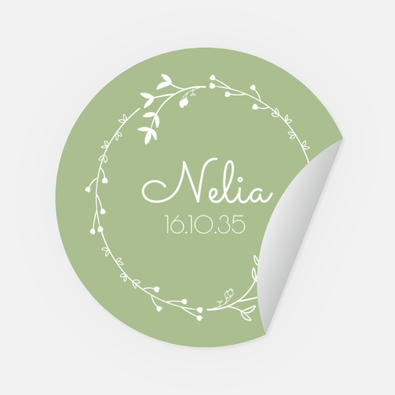 Sticker Nelia rund 45 mm