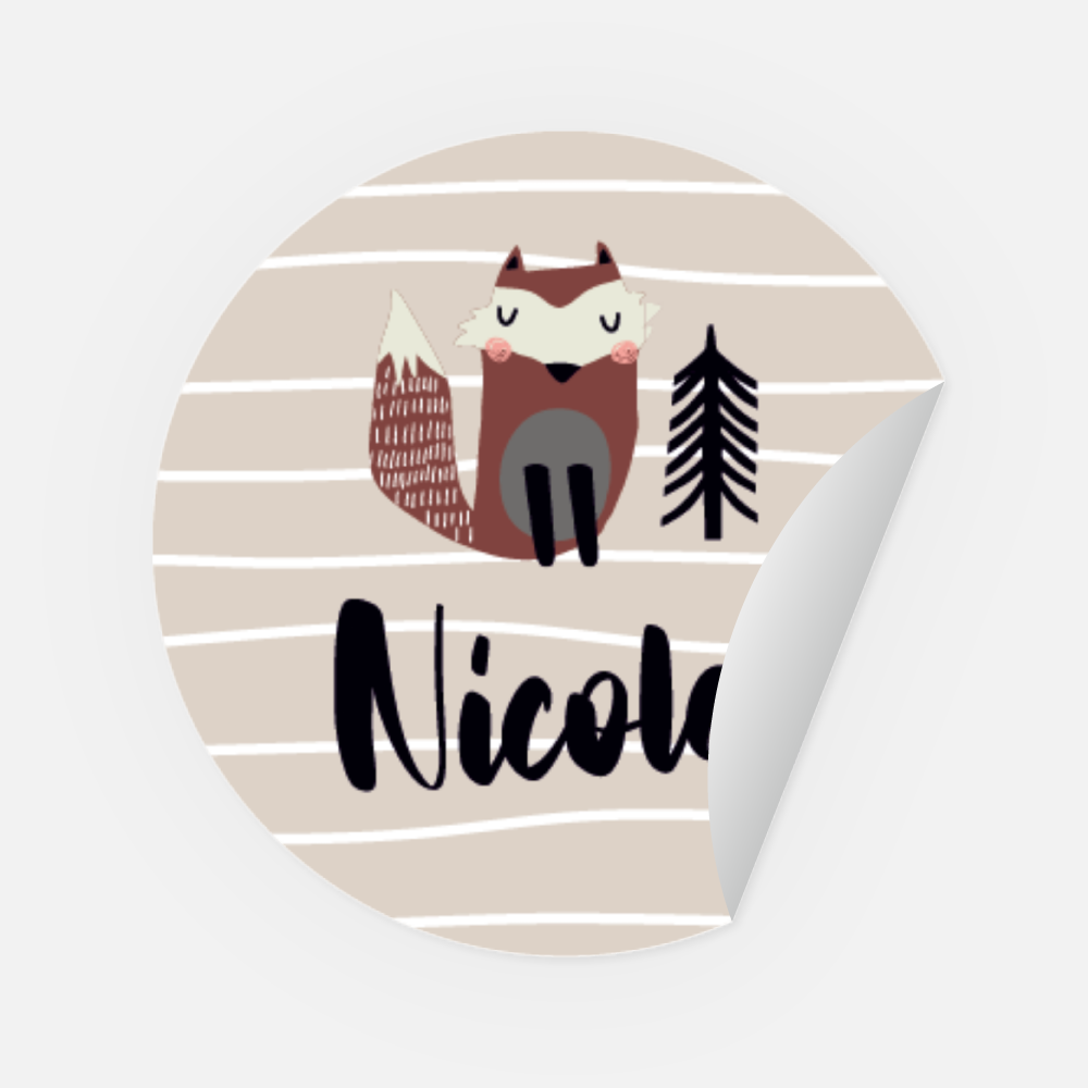 Sticker Nicolas rund 30 mm