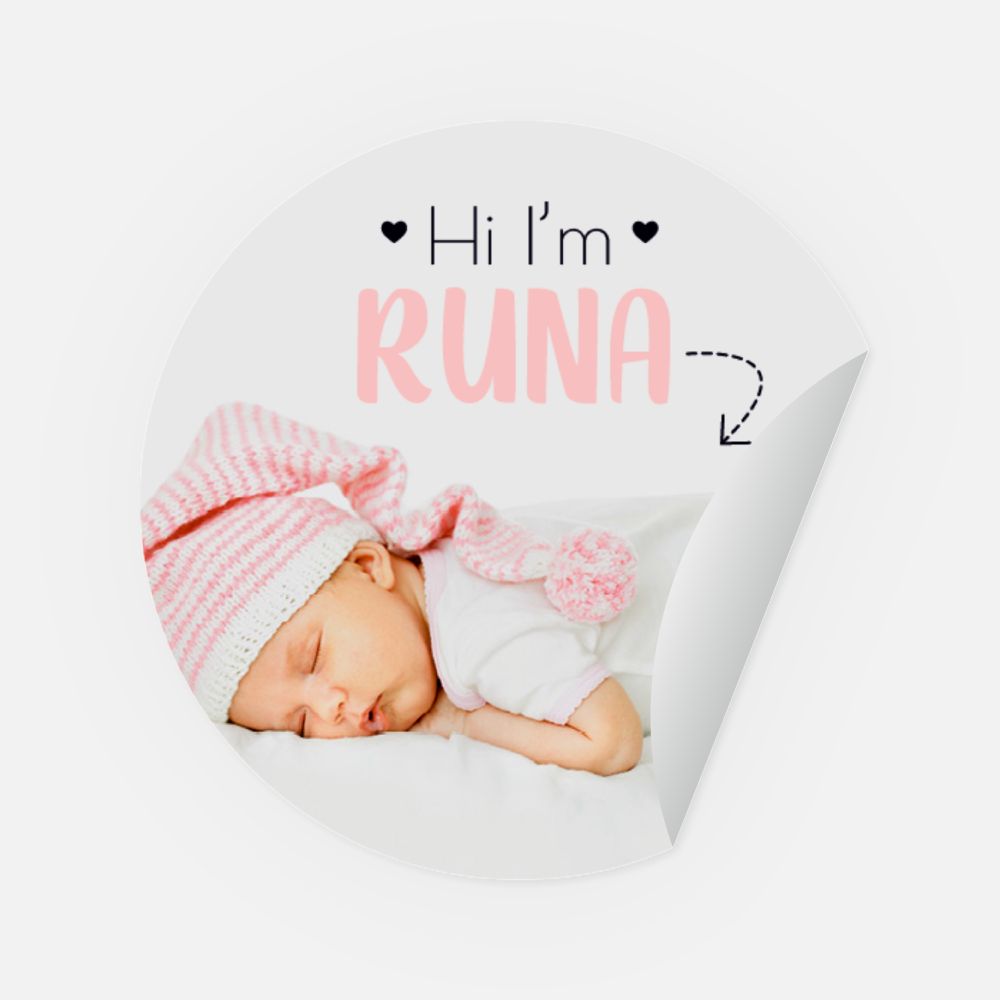 Sticker Runa rund 45 mm