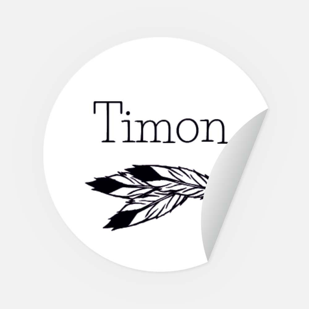 Sticker Timon rund 30 mm