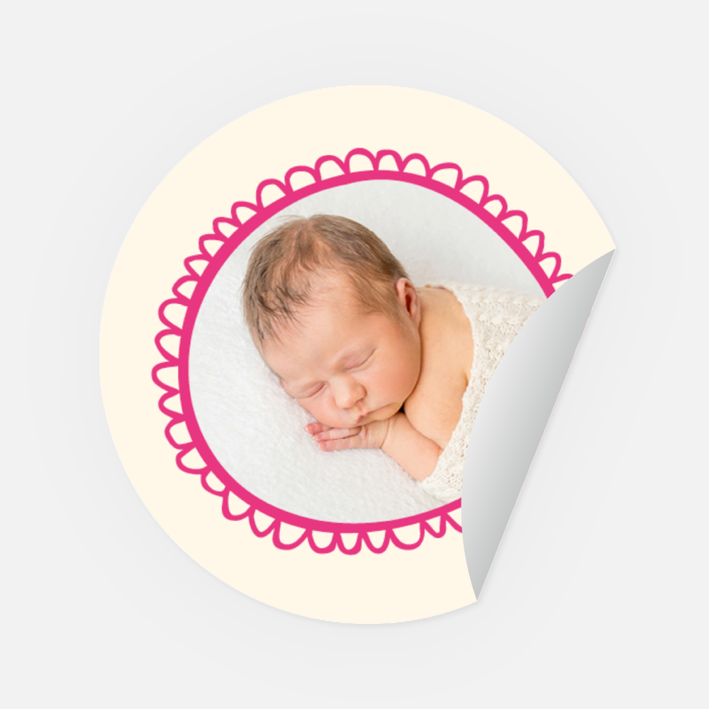 Sticker Zoë rund 45 mm