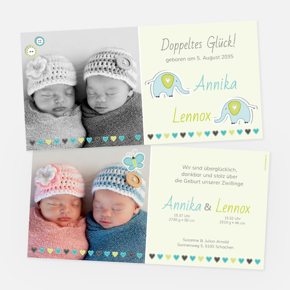 Geburtskarte Annika-Lennox