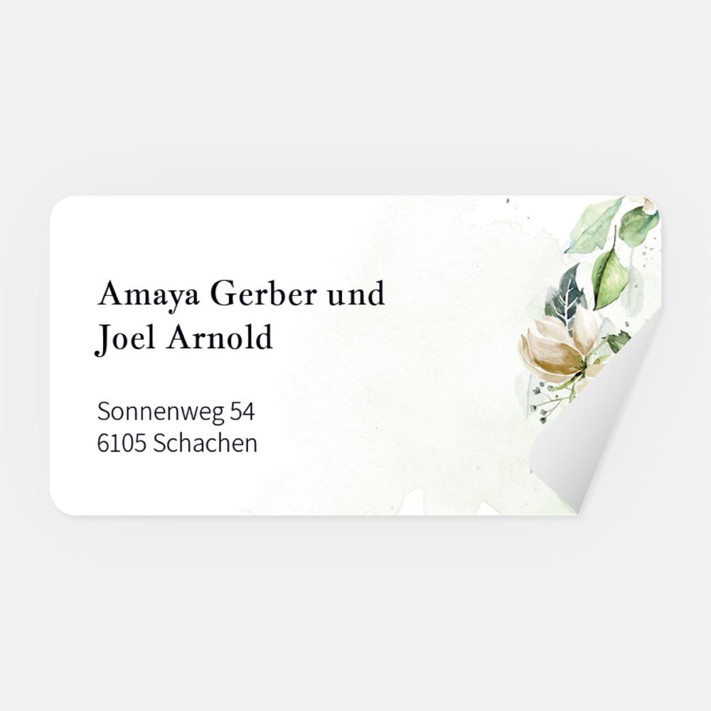 Absenderaufkleber Amaya-Joel