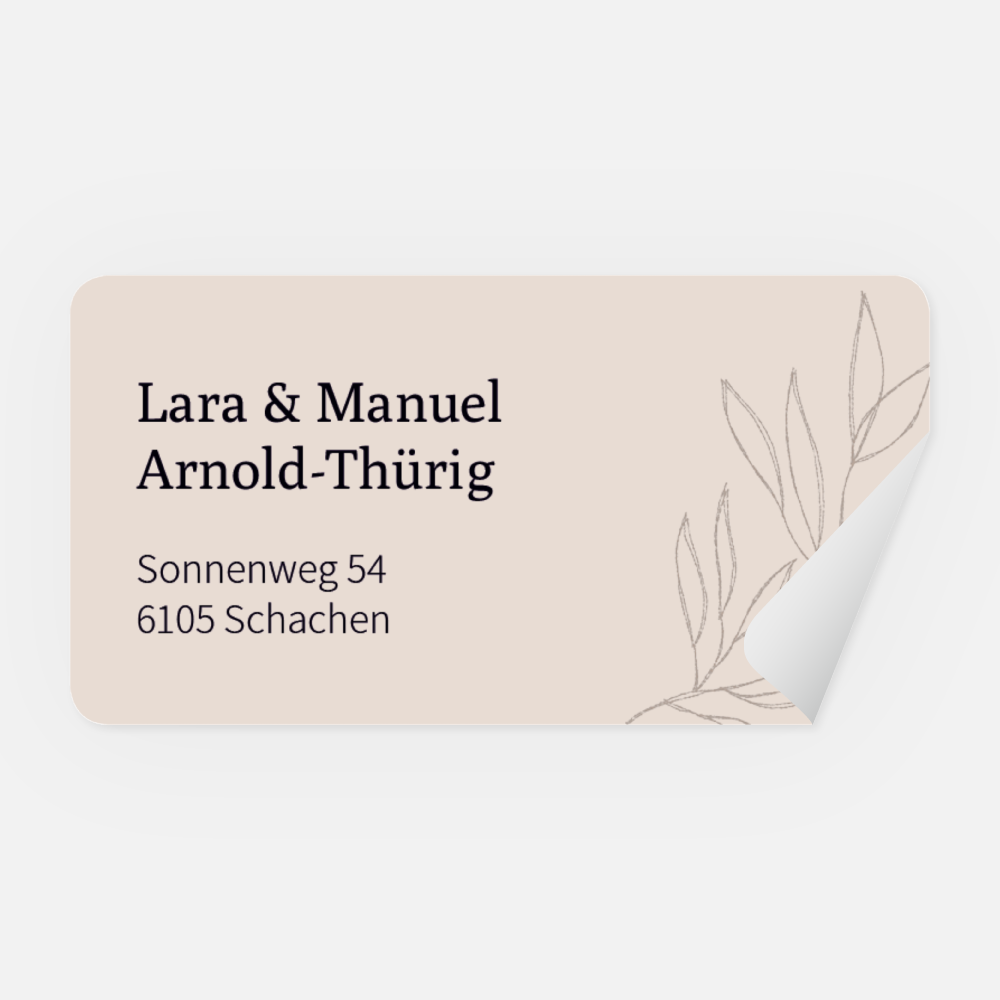 Absenderaufkleber Lara-Manuel