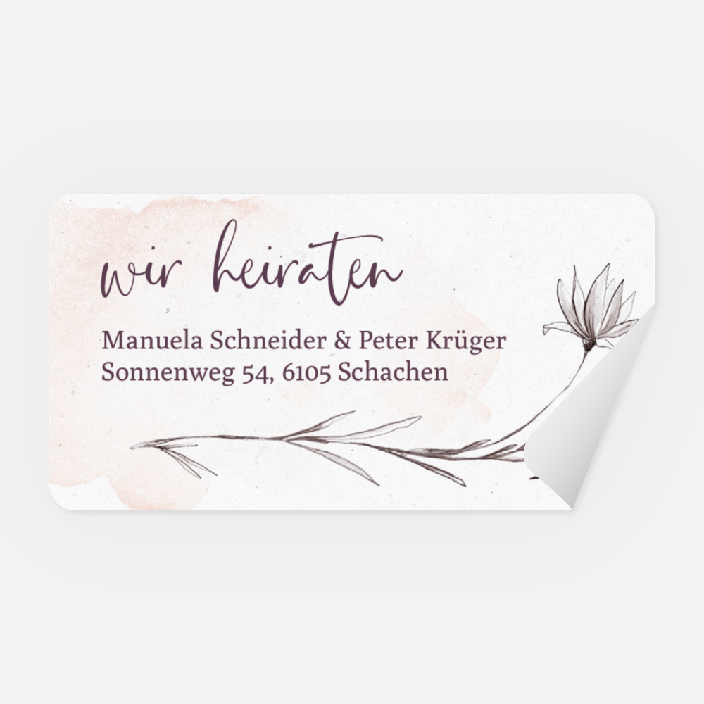 Absenderaufkleber Manuela-Peter