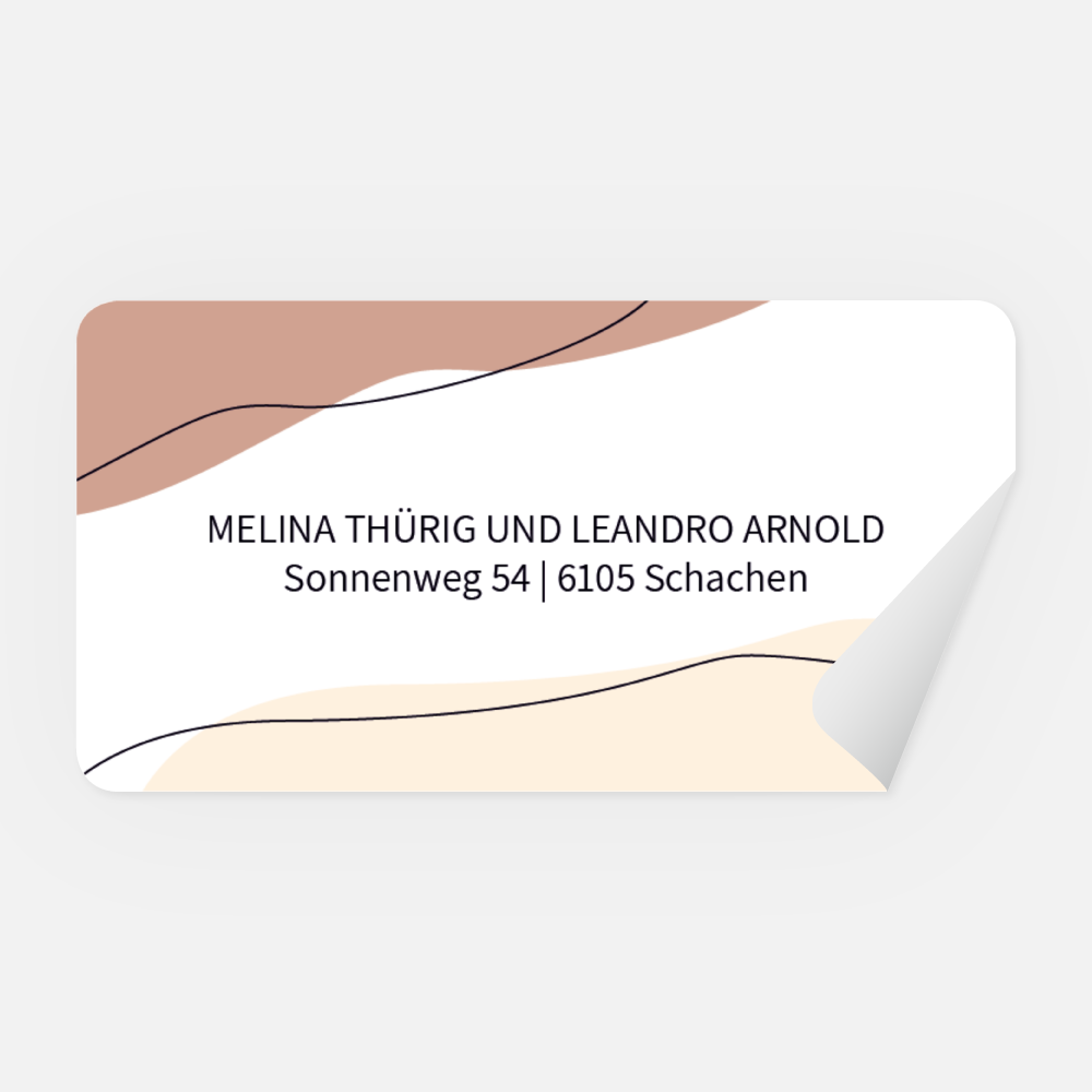 Absenderaufkleber Melina-Leandro