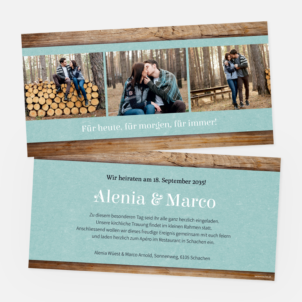 Hochzeitskarte Alenia-Marco