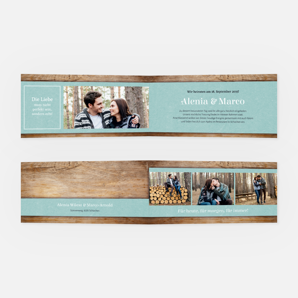 Hochzeitskarte Alenia-Marco