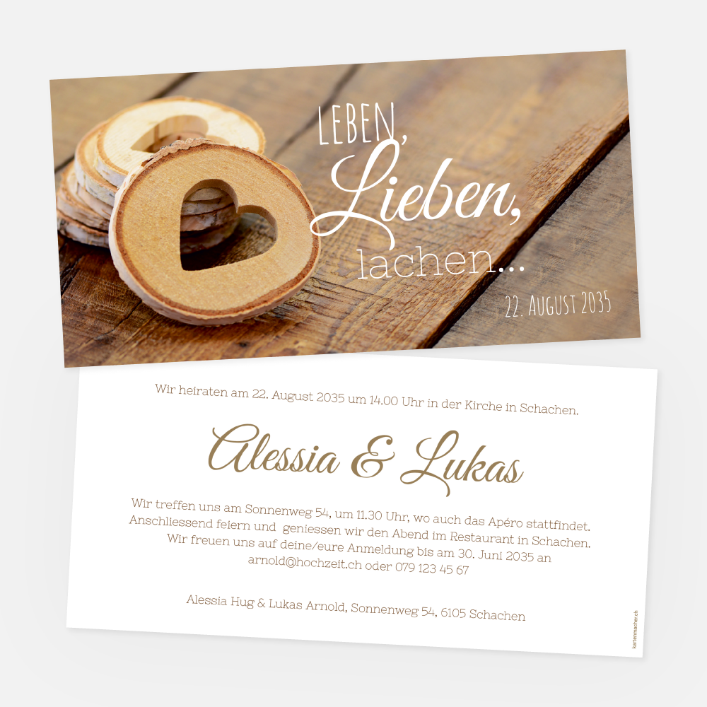Hochzeitskarte Alessia-Lukas