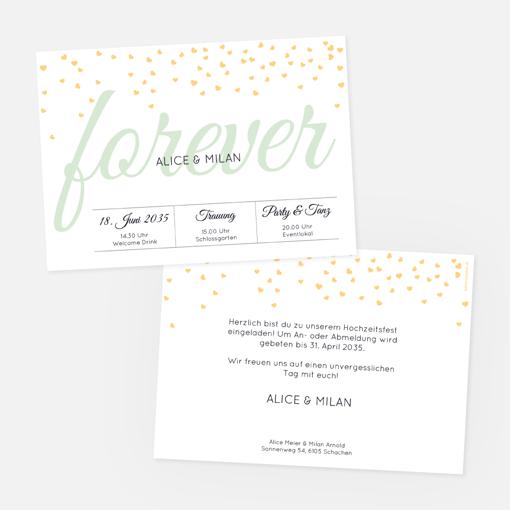 Hochzeitskarte Alice-Milan