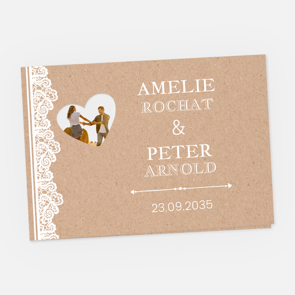 Hochzeitskarte Amelie-Peter