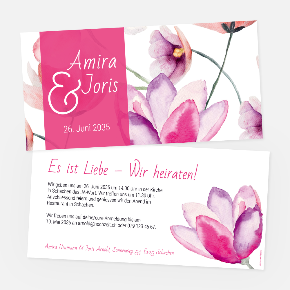 Hochzeitskarte Amira-Joris
