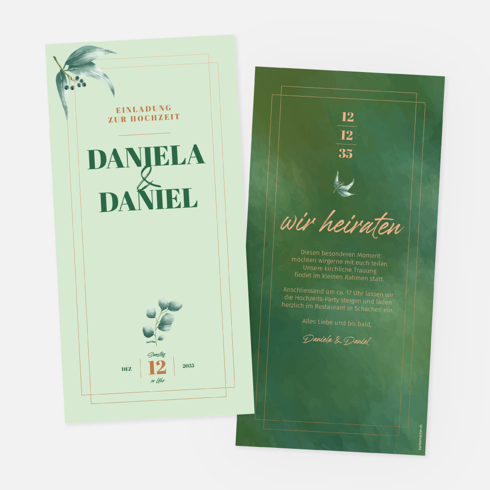 Hochzeitskarte Daniela-Daniel