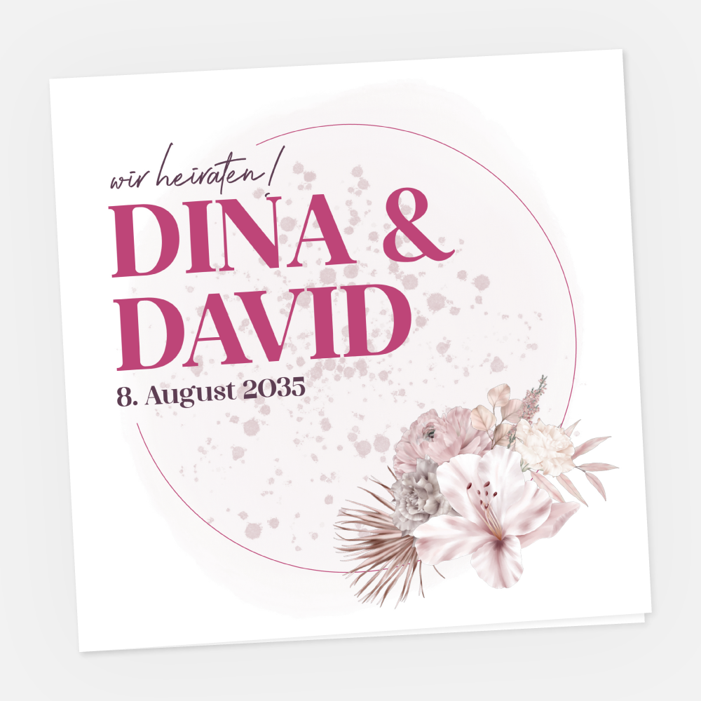 Hochzeitskarte Dina-David