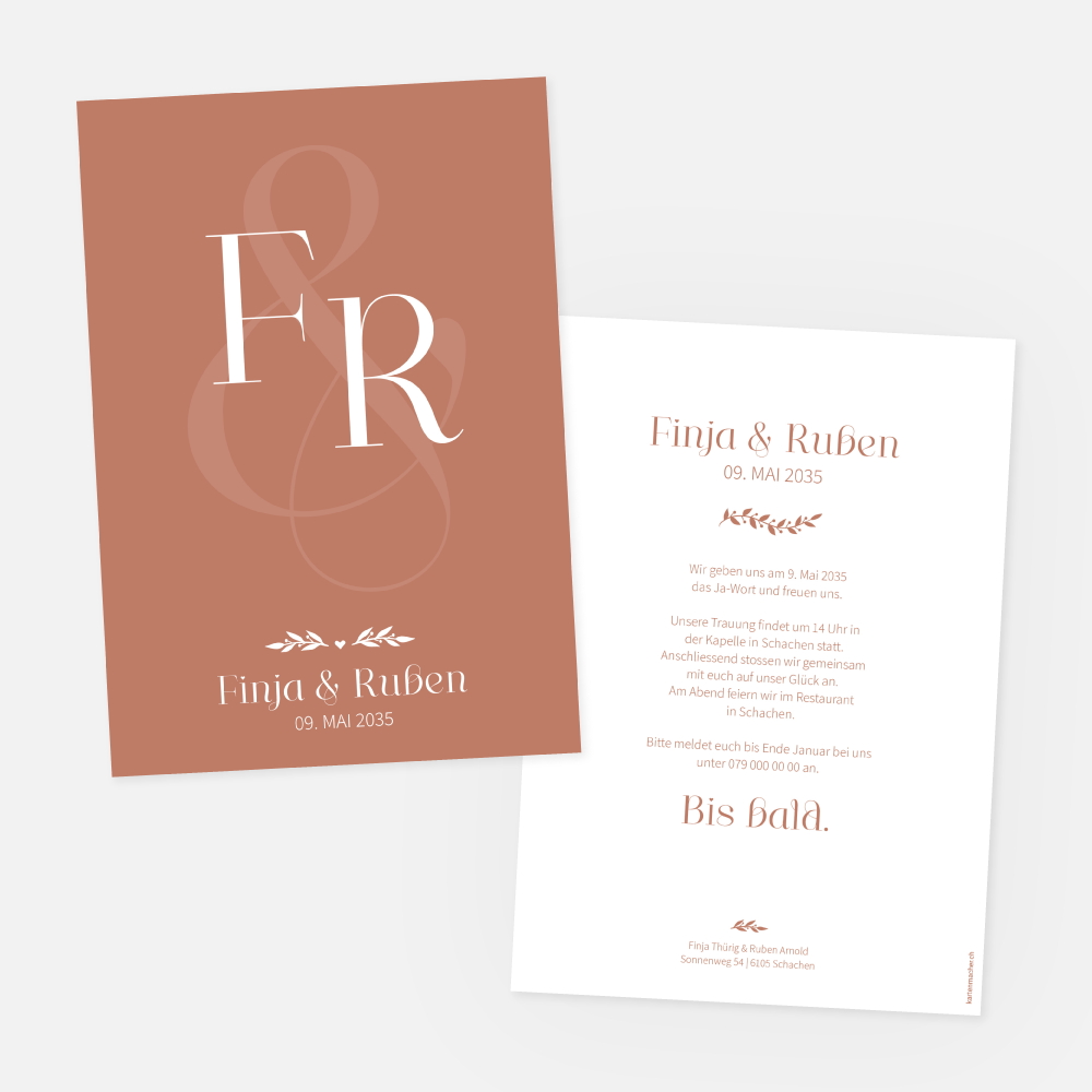 Hochzeitskarte Finja-Ruben