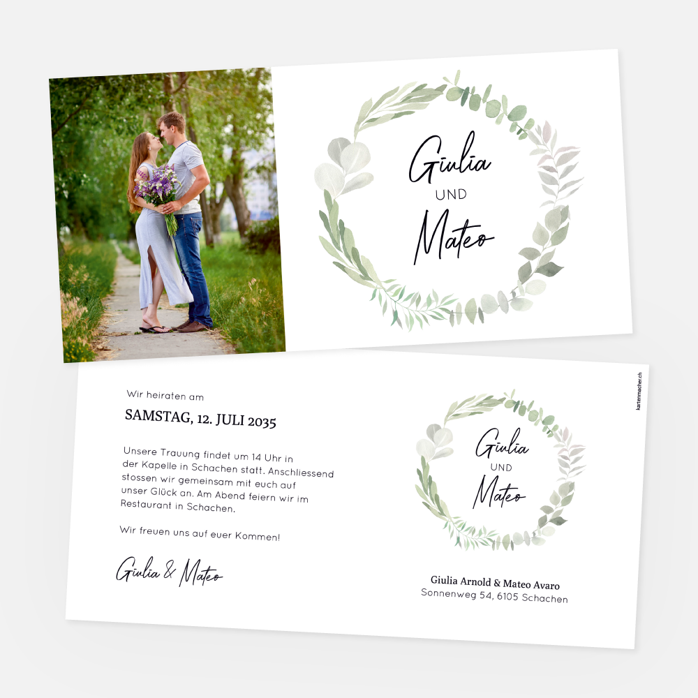 Hochzeitskarte Giulia-Mateo