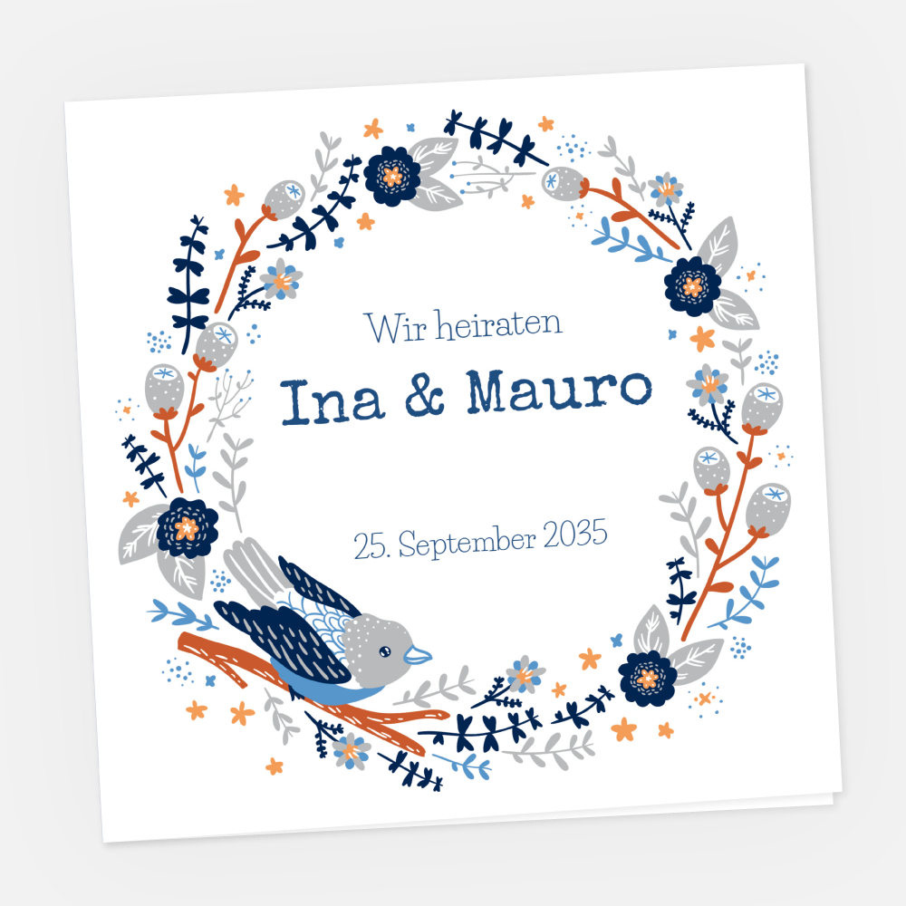 Hochzeitskarte Ina-Mauro