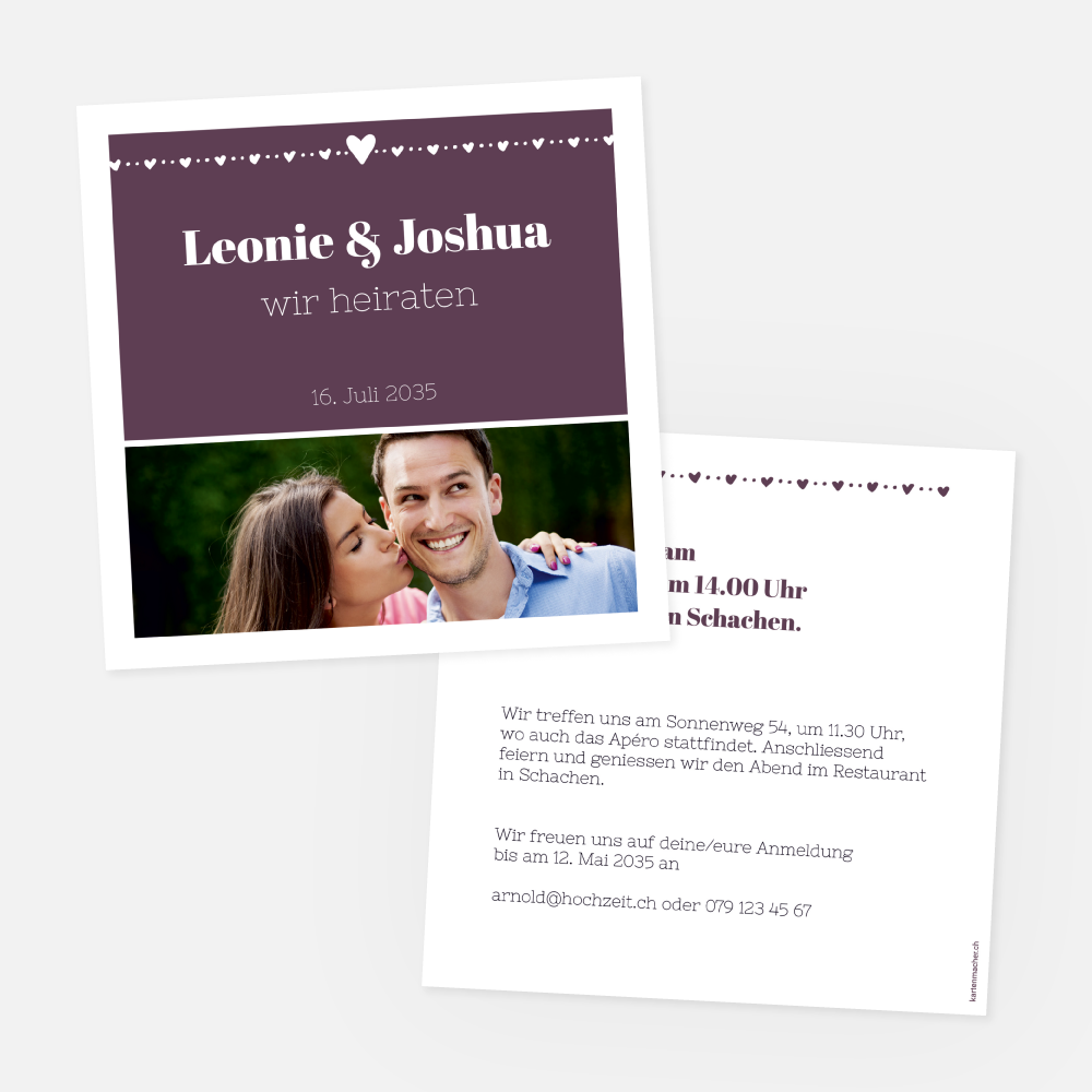 Hochzeitskarte Leonie-Joshua