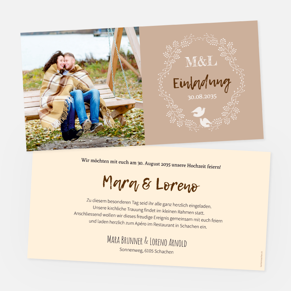 Hochzeitskarte Mara-Loreno