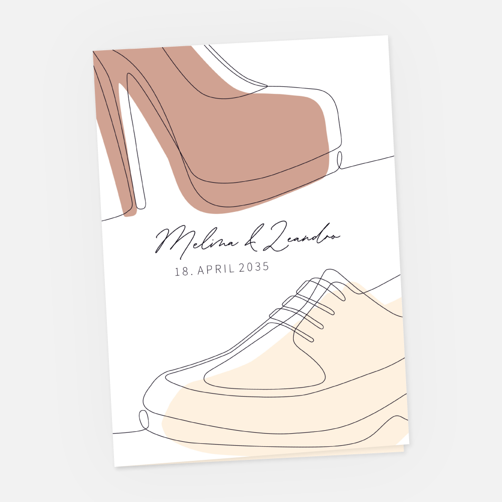Hochzeitskarte Melina-Leandro
