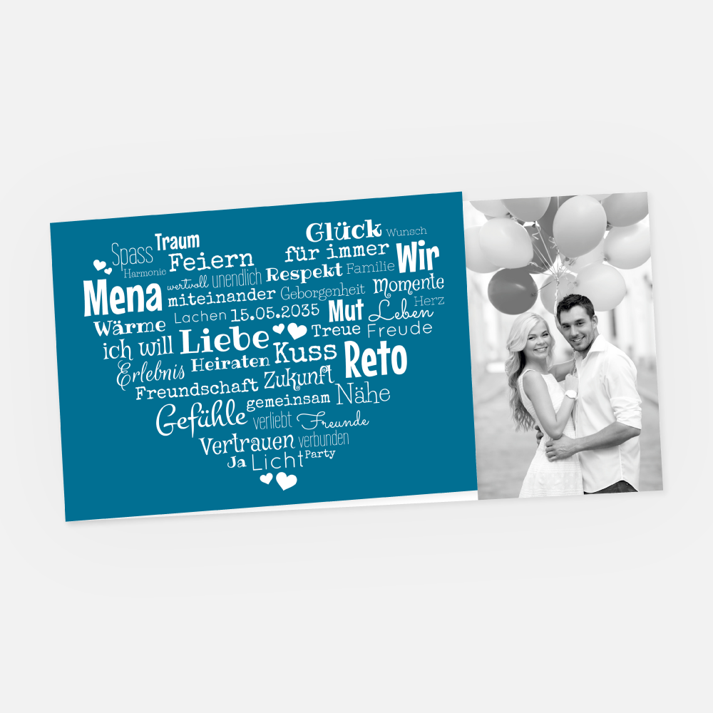 Hochzeitskarte Mena-Reto