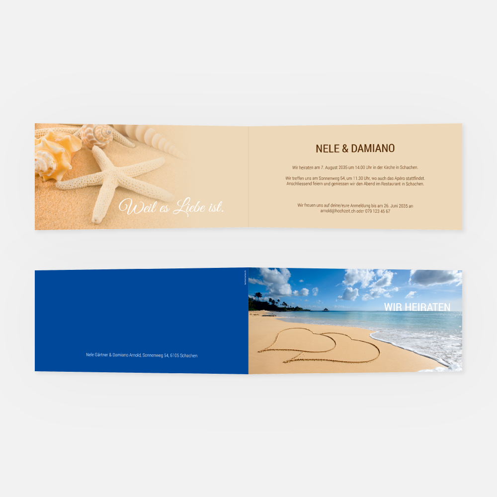 Hochzeitskarte Nele-Damiano