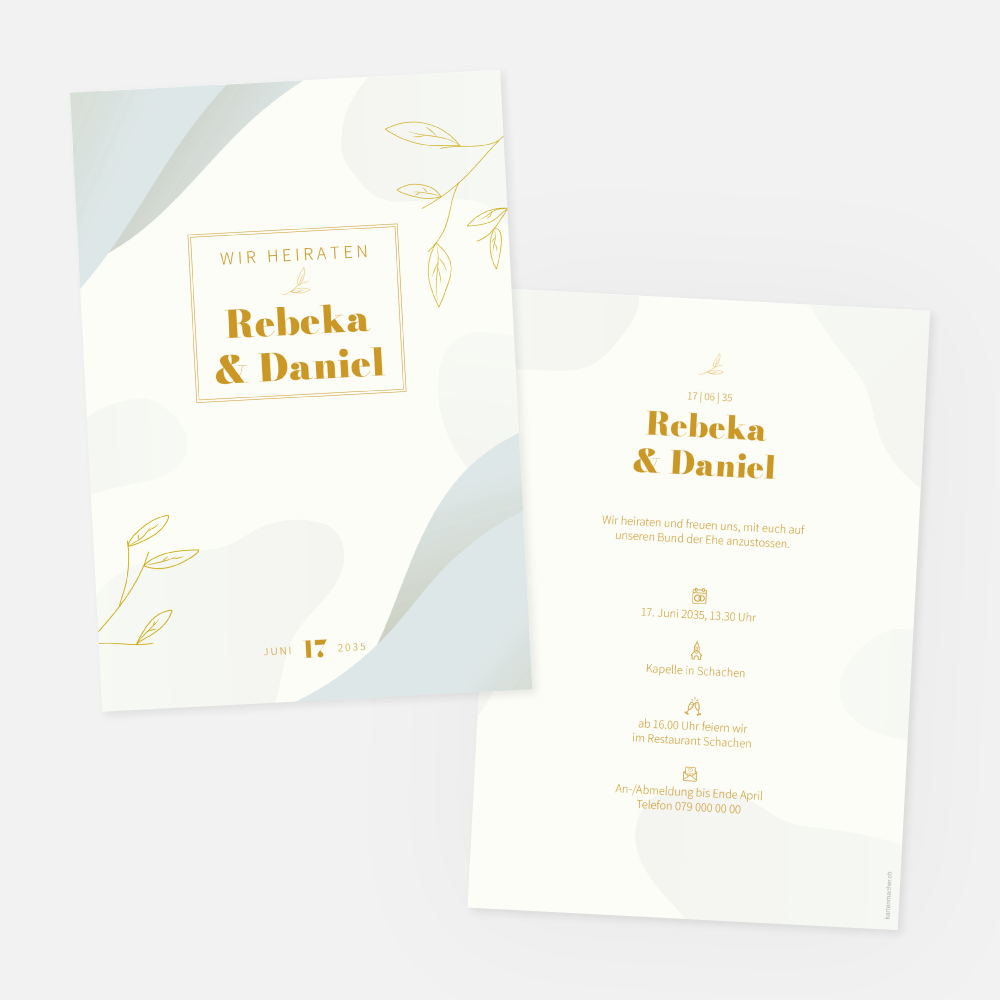 Hochzeitskarte Rebeka-Daniel