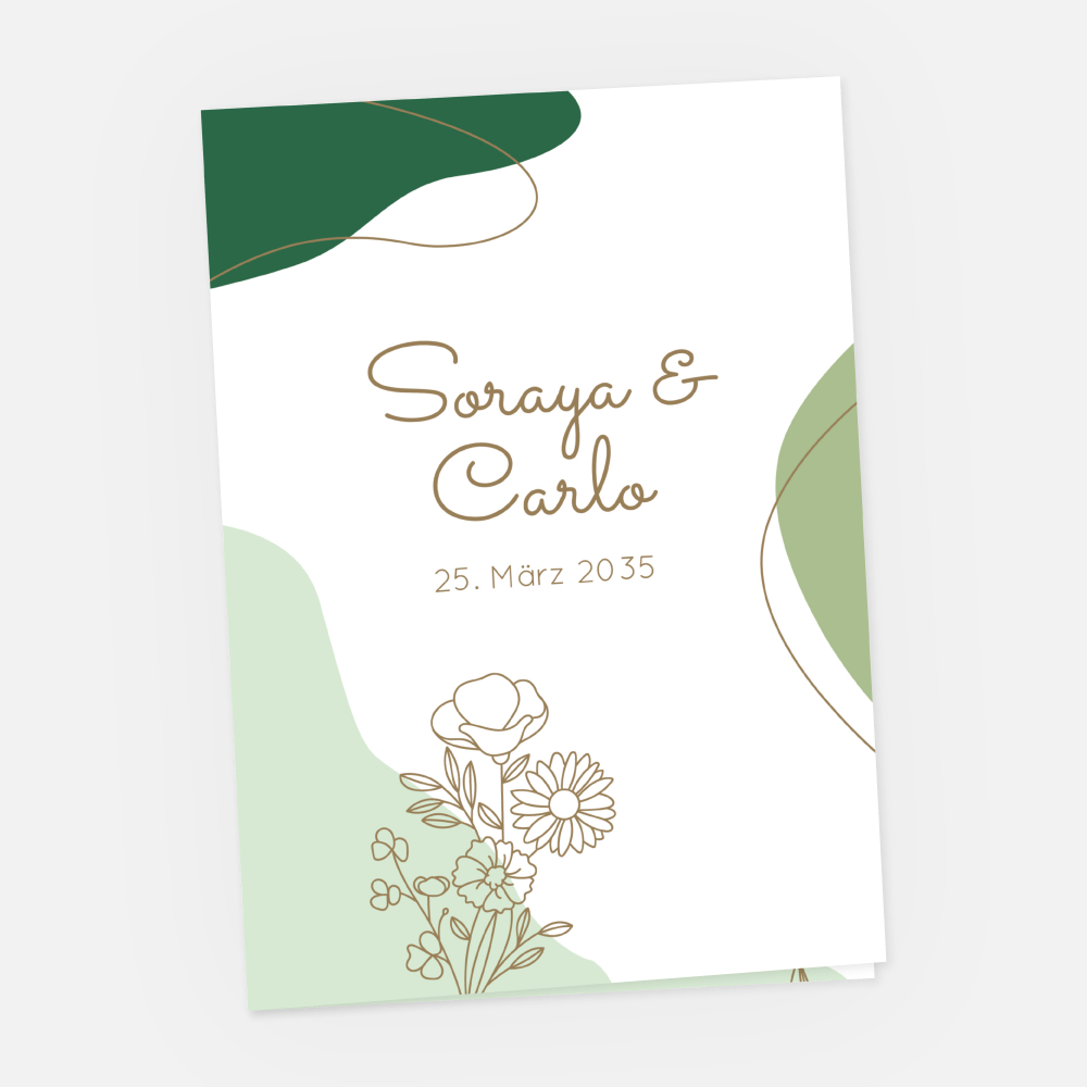 Hochzeitskarte Soraya-Carlo
