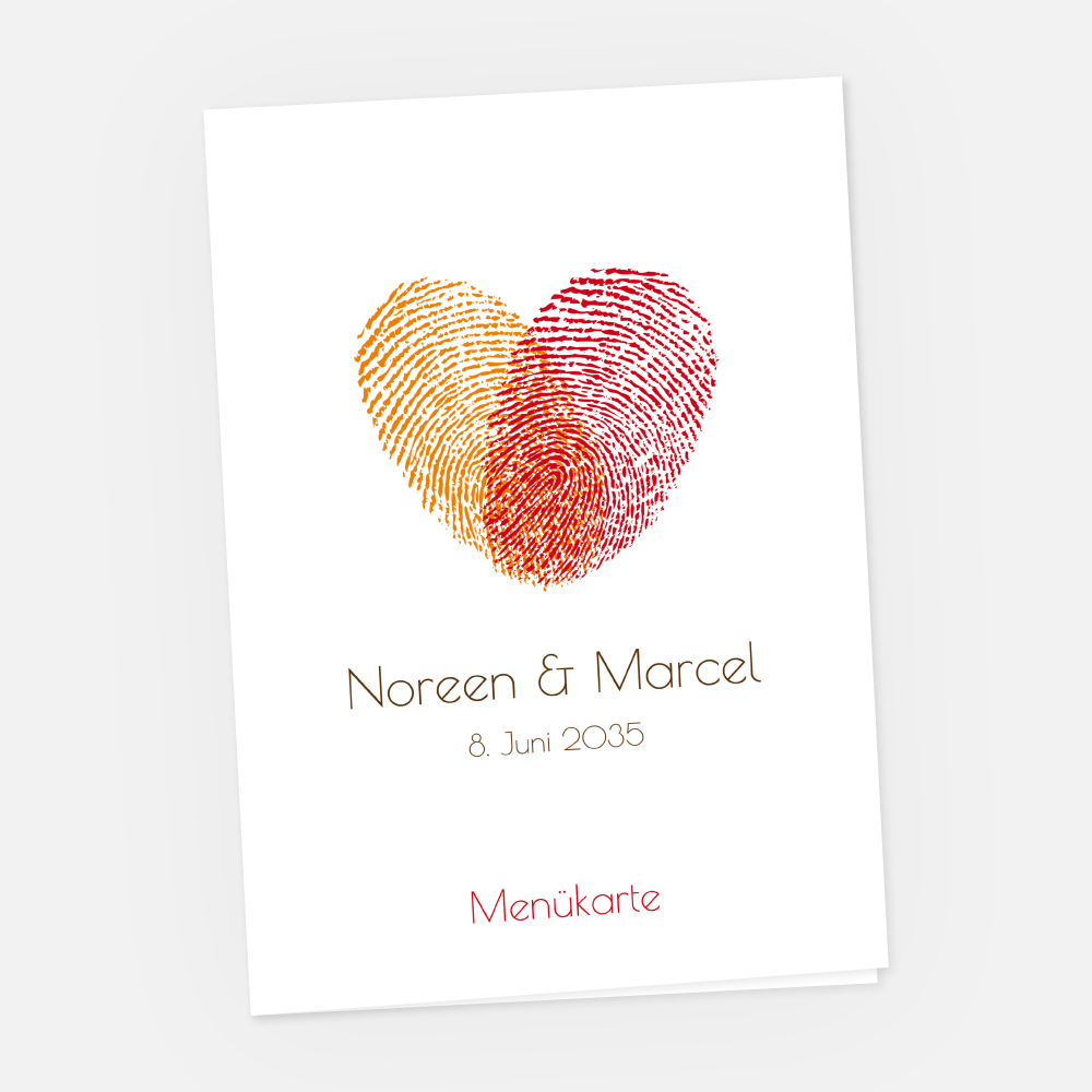 Menükarte Noreen-Marcel