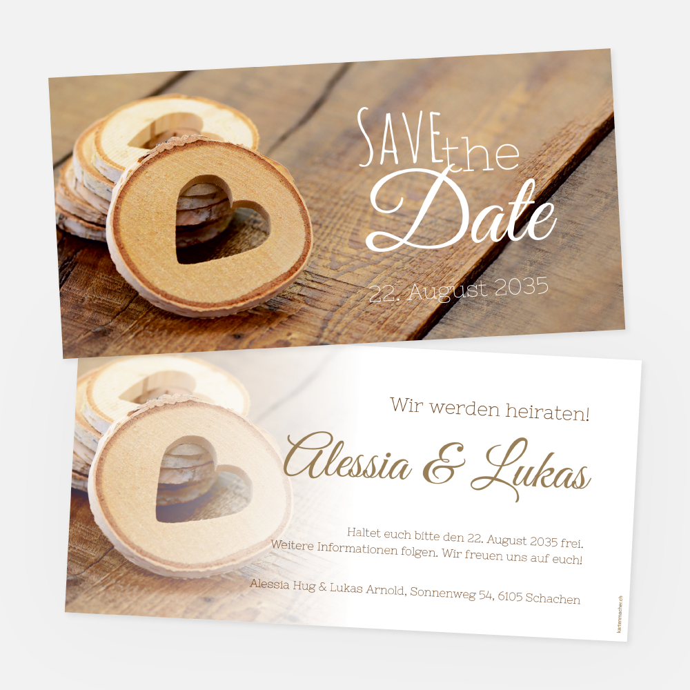 Save-the-Date Karte Alessia-Lukas