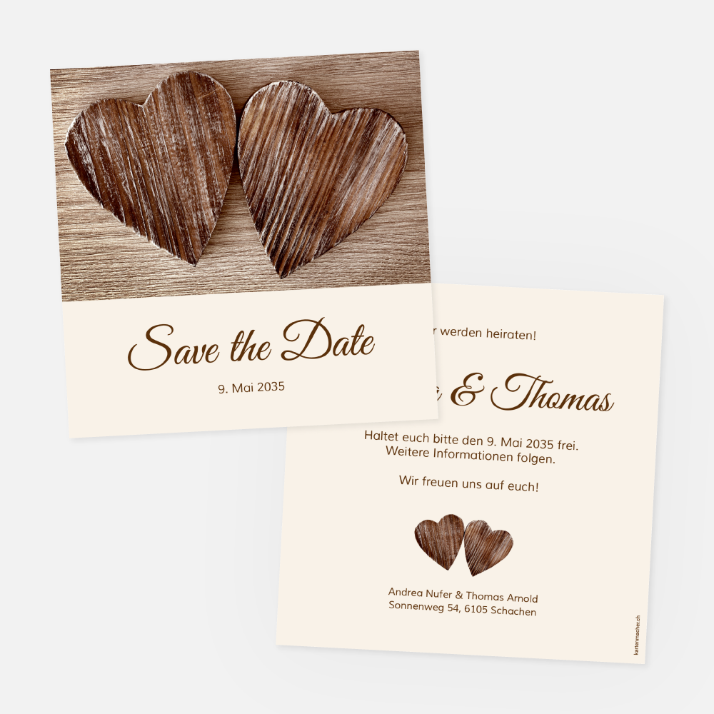 Save-the-Date Karte Andrea-Thomas