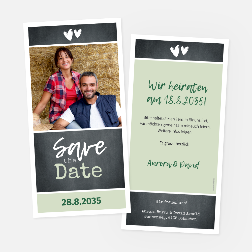 Save-the-Date Karte Aurora-David