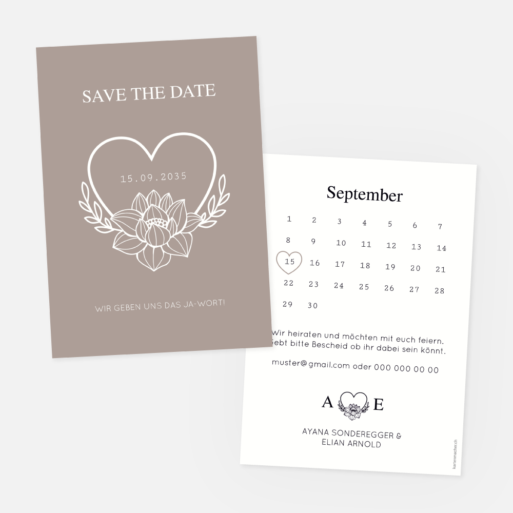 Save-the-Date Karte Ayana-Elian