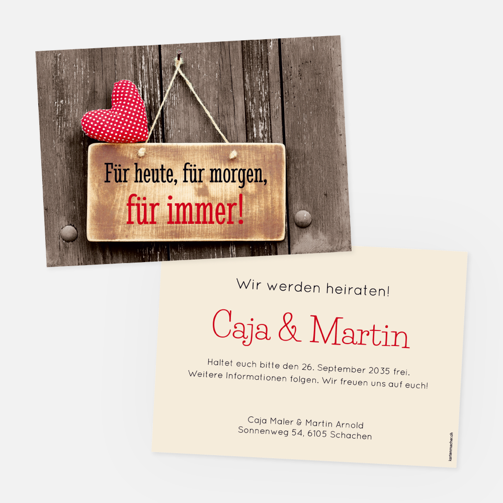 Save-the-Date Karte Caja-Martin