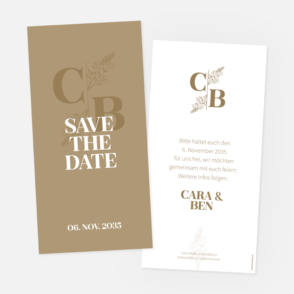 Save-the-Date Karte Cara-Ben