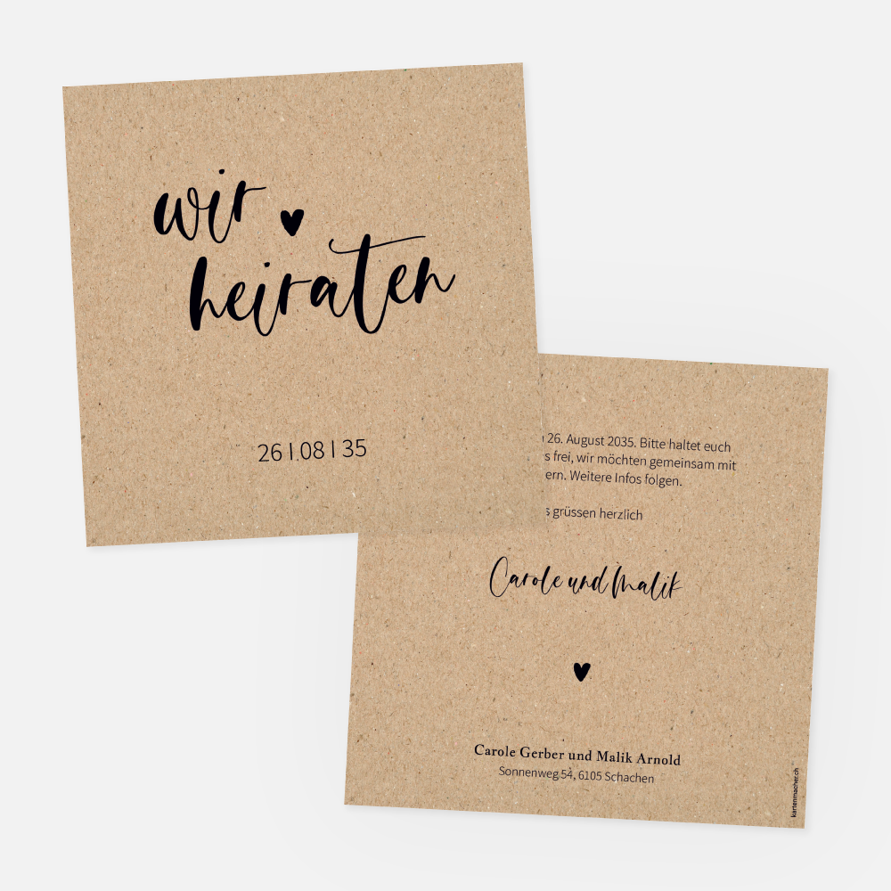 Save-the-Date Karte Carole-Malik