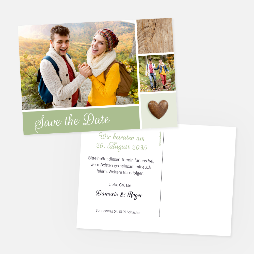 Save-the-Date Karte Damaris-Roger